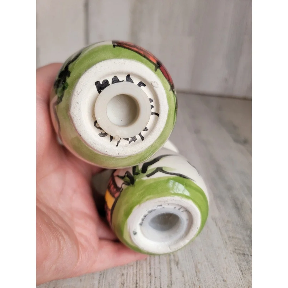 Nevis vintage salt pepper shaker house landscape ceramic set kitchen